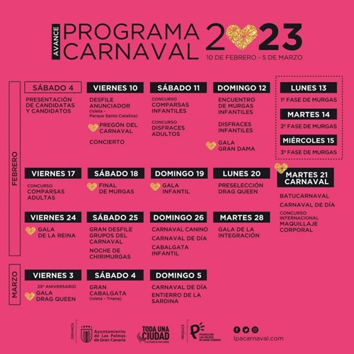 Vacaciones en Gran Canaria, especial Carnavales 2023
